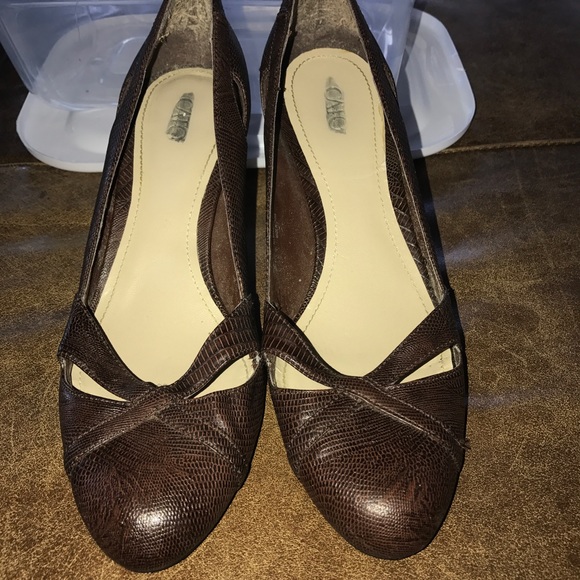 Brown texture heels - Picture 4 of 5