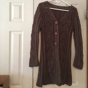 Women's long cardigan sweater -size Large