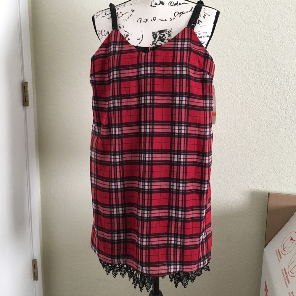 Junior Red Plaid Night Dress