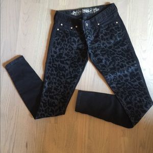 Express black printed jeans