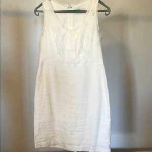 White lace cotton dress