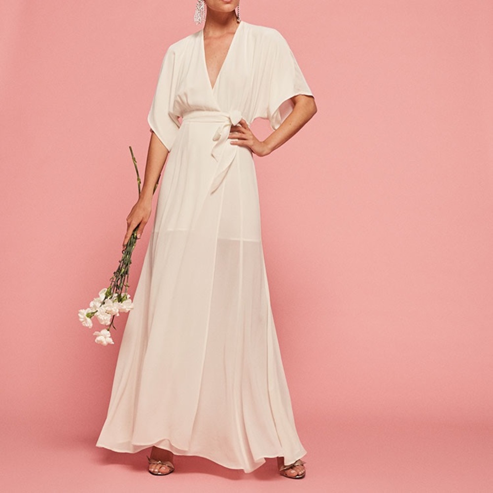 Reformation Winslow dress -size Small- Champagne