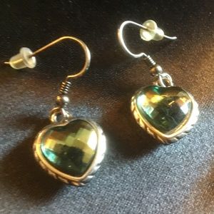 Brighton Green Heart Earings