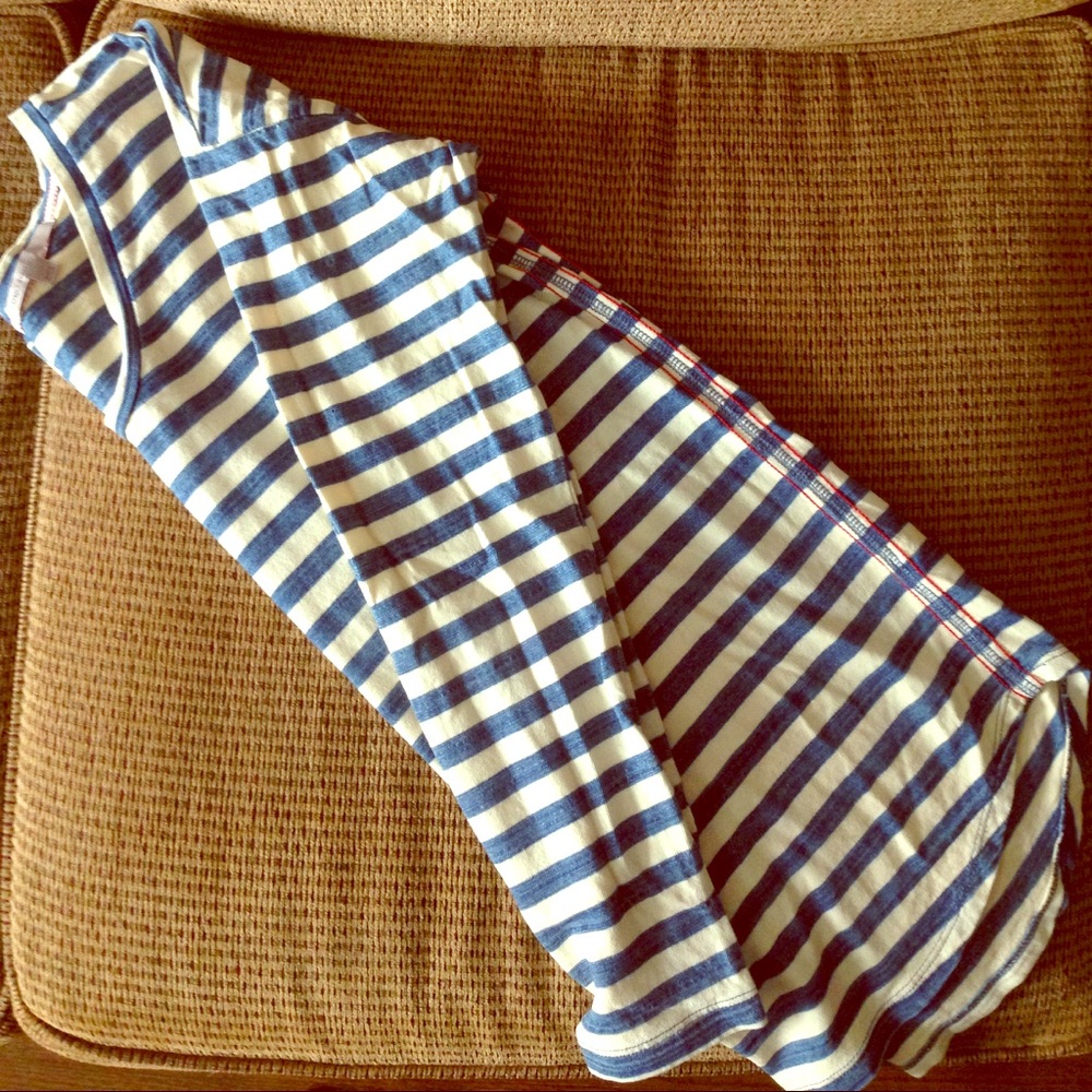 GAP Striped Long Sleeve Shirt with Button Detail