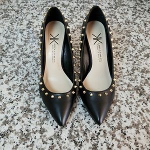Kardashian Kollection Black Heels w/ Gold Spikes