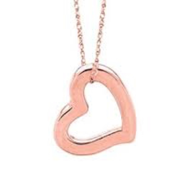 Open Heart Pendant in 14K Rose Gold