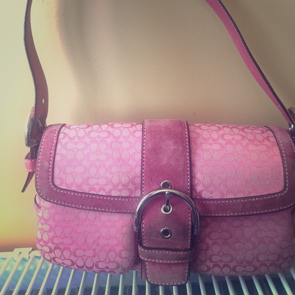 Authentic coach pink handbag purse