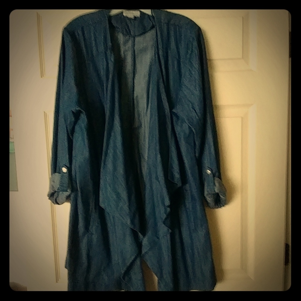 Denim style cardigan