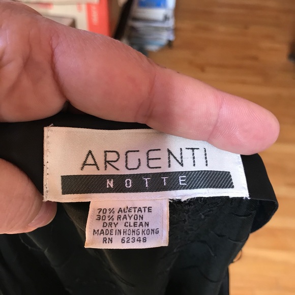 ARGENTI NOTTE Black Velvet Beaded,Blingy Top L - Picture 4 of 5