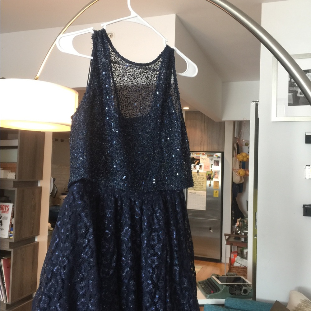 Alice + Olivia Hilta Beaded Flare Dress