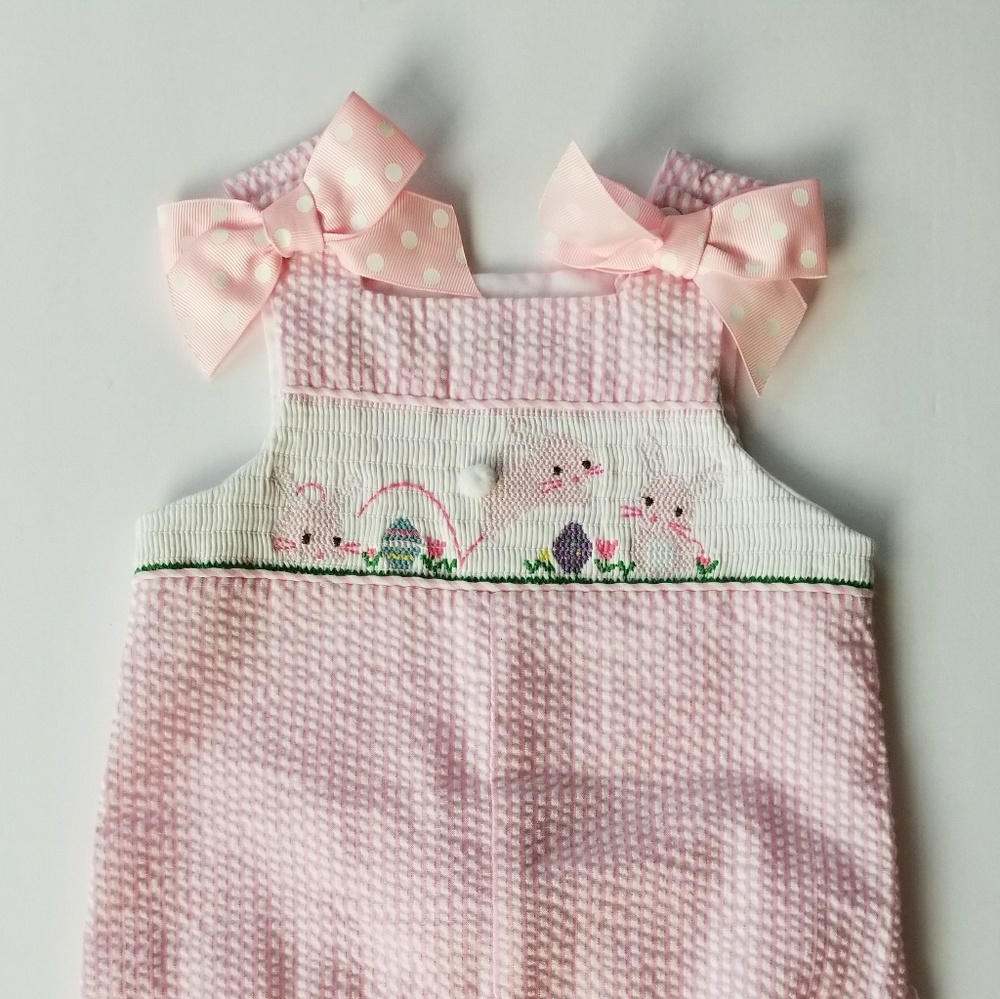 Mud Pie NWOT Smocked Bunny One Piece