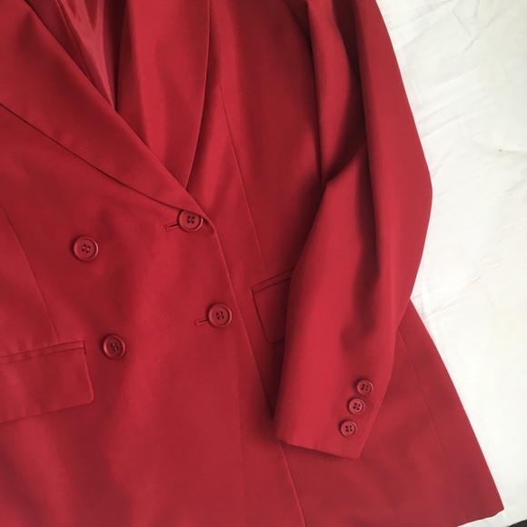 Talbots 100% Wool Blazer red 4 petite - Picture 4 of 8