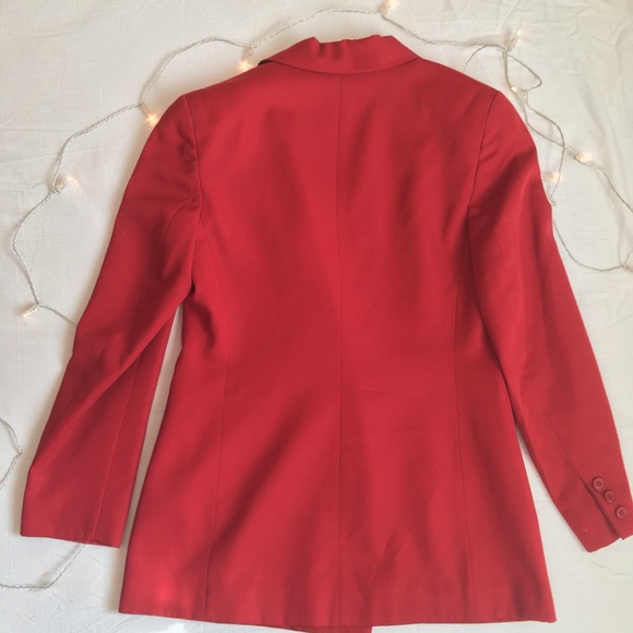 Talbots 100% Wool Blazer red 4 petite - Picture 5 of 8