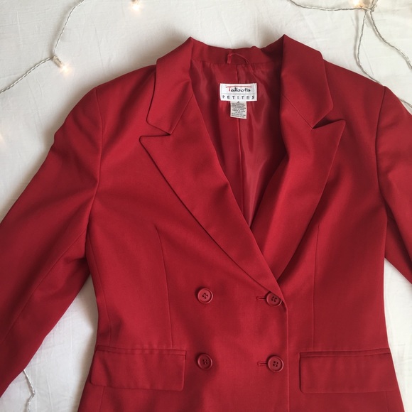 Talbots 100% Wool Blazer red 4 petite - Picture 7 of 8