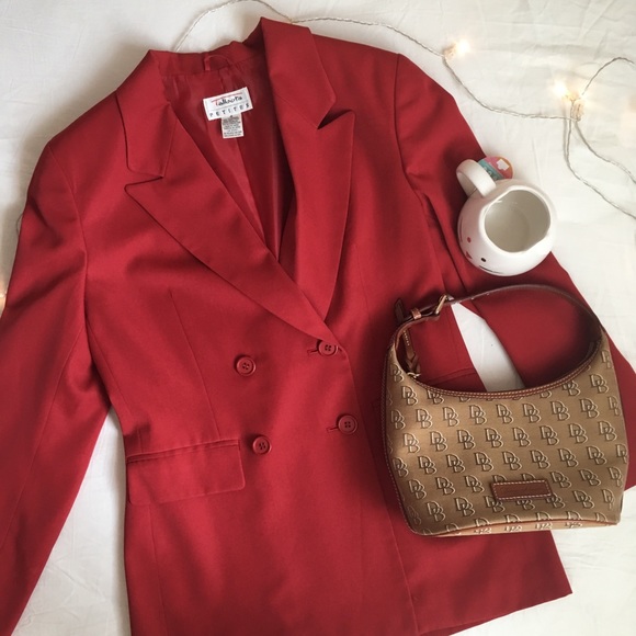 Talbots 100% Wool Blazer red 4 petite - Picture 3 of 8