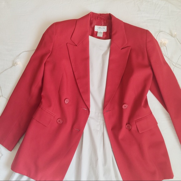 Talbots 100% Wool Blazer red 4 petite - Picture 8 of 8