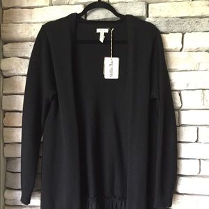 Black lace bottom Matilda Jane sweater