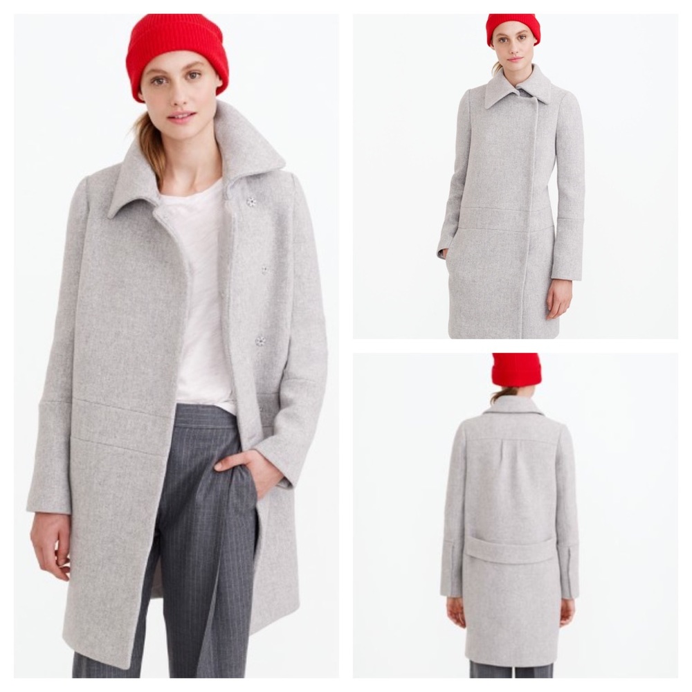 NWT J.crew stadium clothes drop waist wool coat - Picture 2 of 6