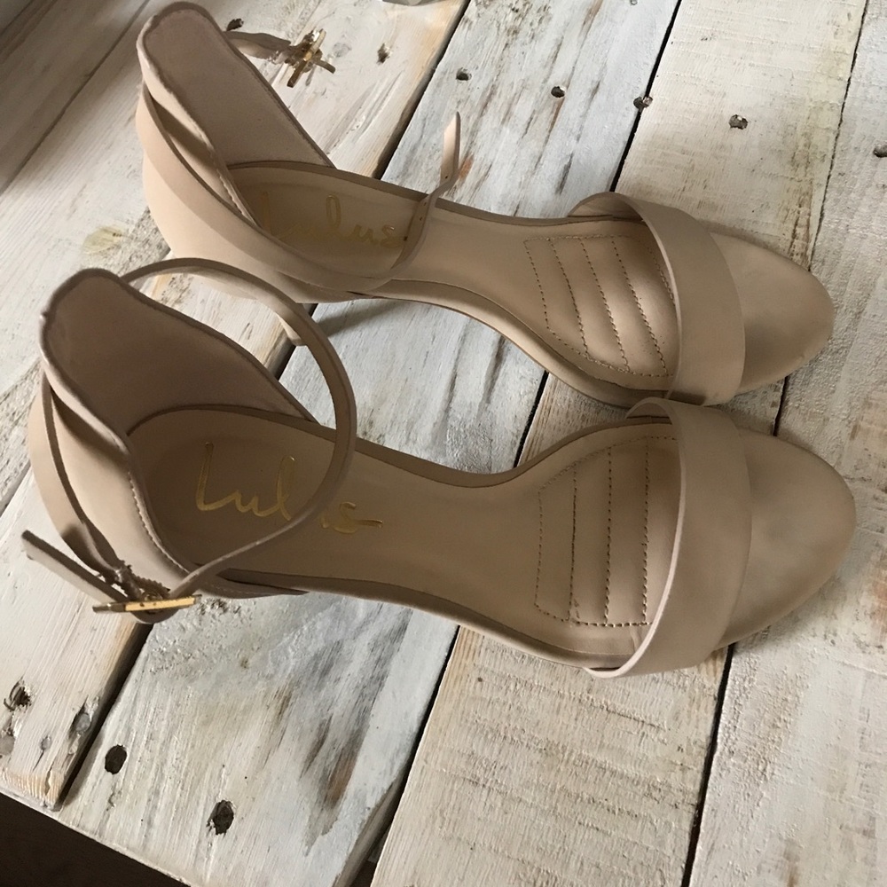 Lulus Nude Heels 3"