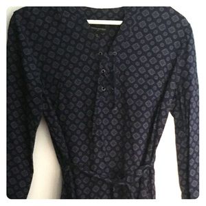 Navy Patterned Dress