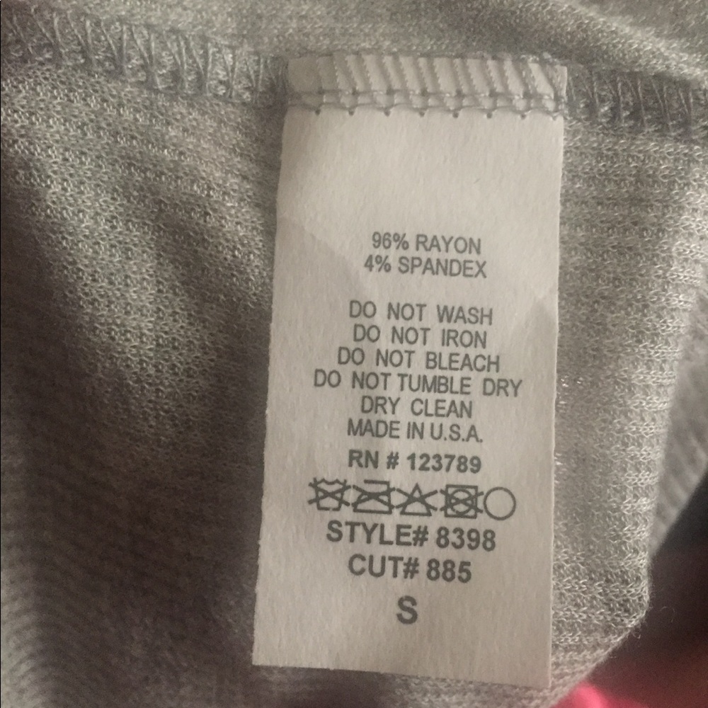 Forever 21 Heather Grey Ribbed Knit Crop Top Small - Picture 3 of 3
