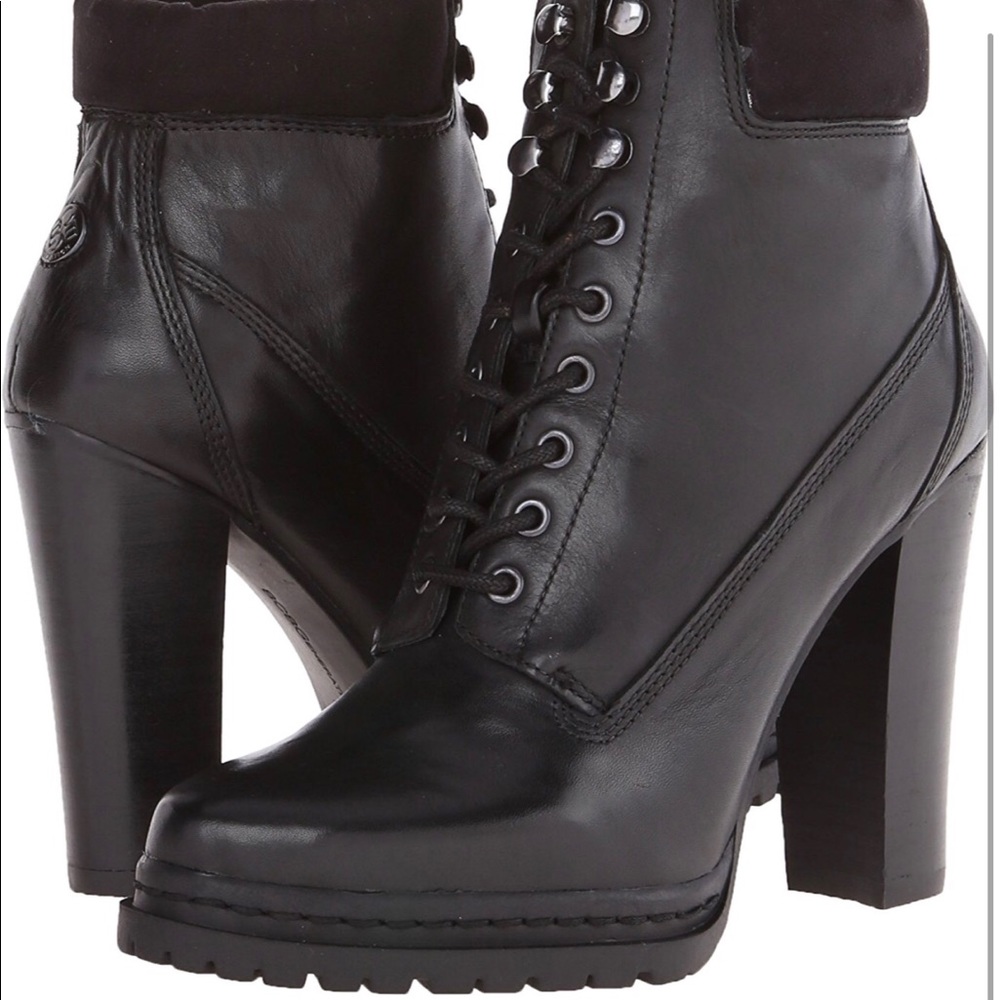 BCBGeneration Black Maude Leather Ankle Boot