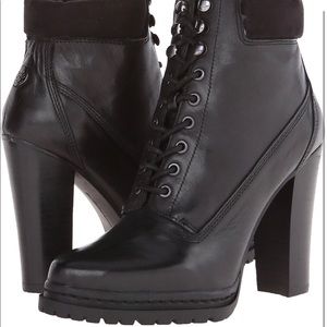 BCBGeneration Black Maude Leather Ankle Boot