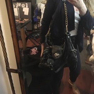 M by Marciano black leather purse