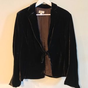 Crushed velvet blazer