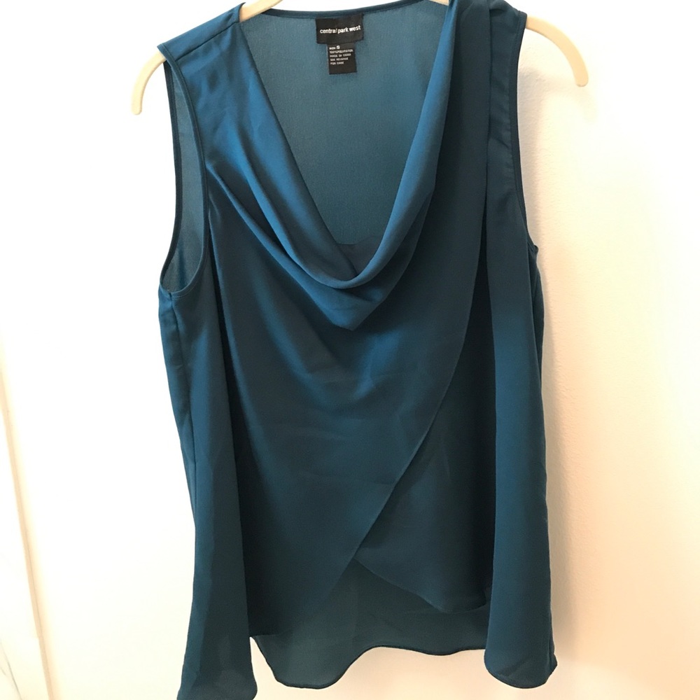 layered sleeveless blouse