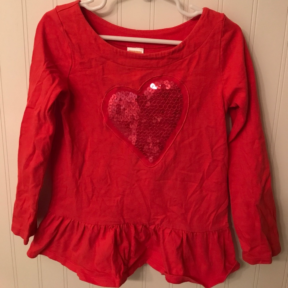 Sequin heart shirt