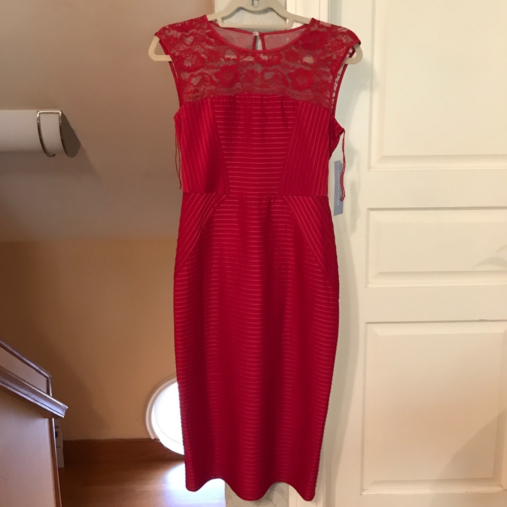 New London Times Red Gorgeous Fitted Dress