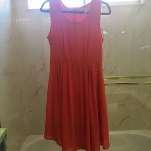 Coral A-line Dress