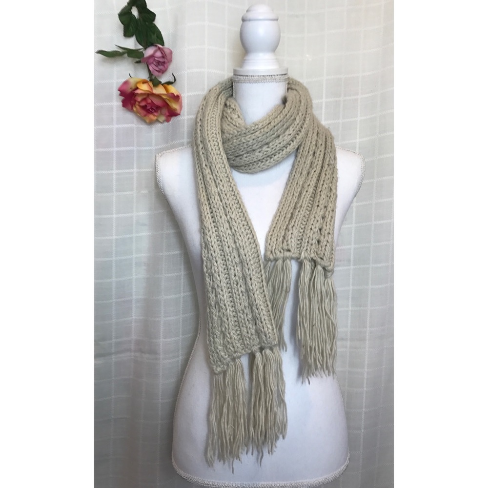 Beige Knitted Scarf