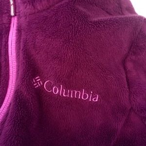 Girls Purple Columbia Zip up