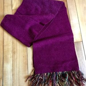 Beautiful maroon wool scarf