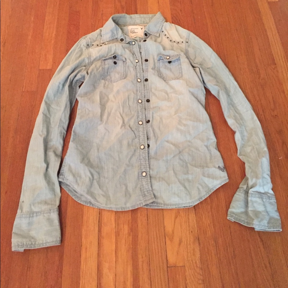 Women's jean button up