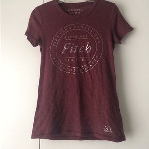 Abercrombie and Fitch maroon t-shirt size small