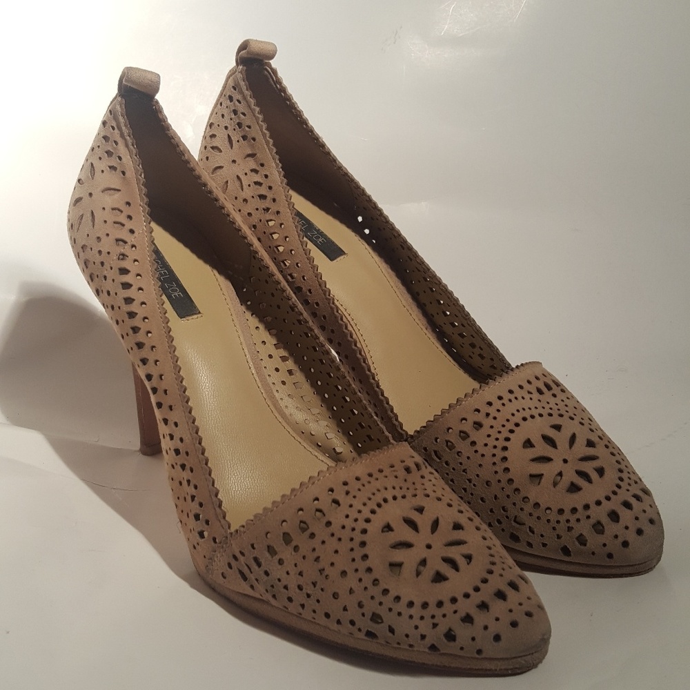 Rachel Zoe Women's Size 10 Beige Suede Heels