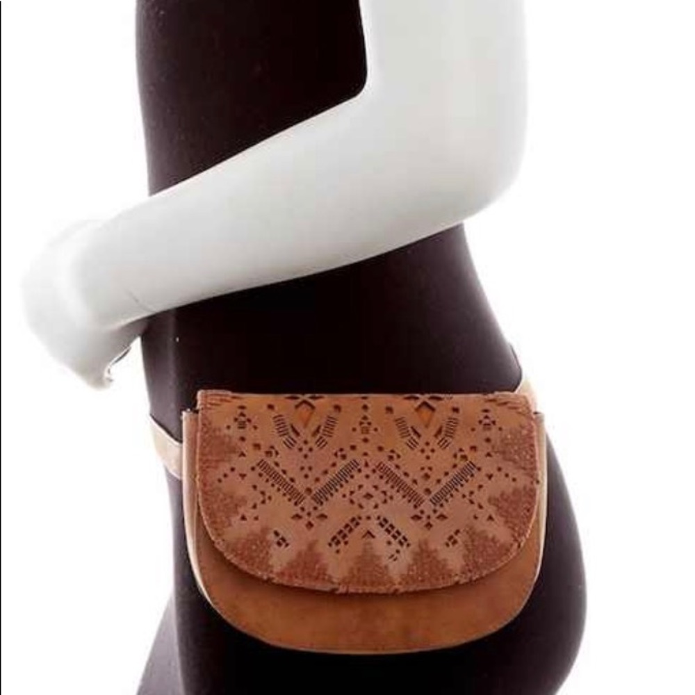 Faux Suede Printed fanny pack belt.