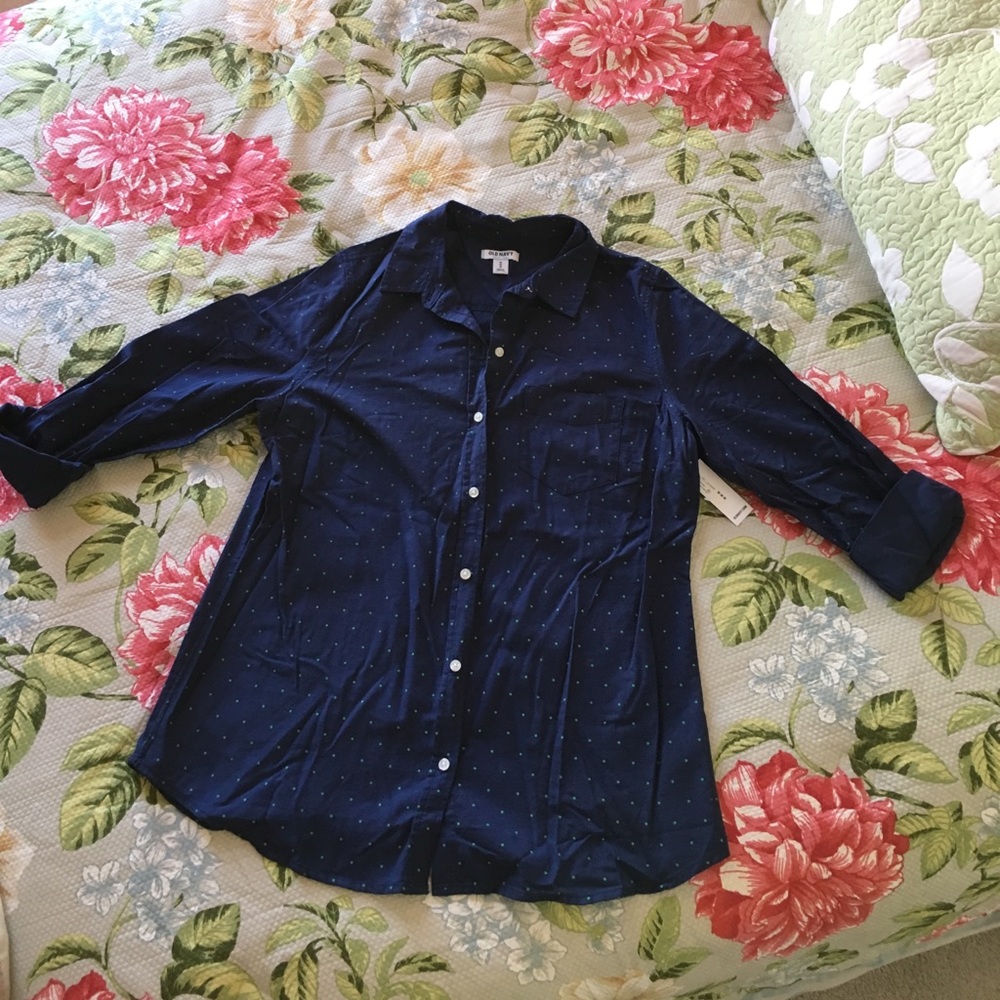 Polka dot camp shirt