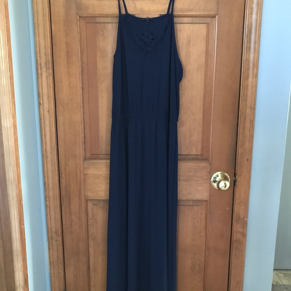 NWT Navy Blue Banana Republic Maxi Dress