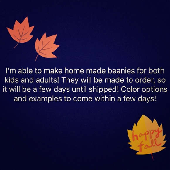 HOMEMADE BEANIES(examples included) - Picture 1 of 3