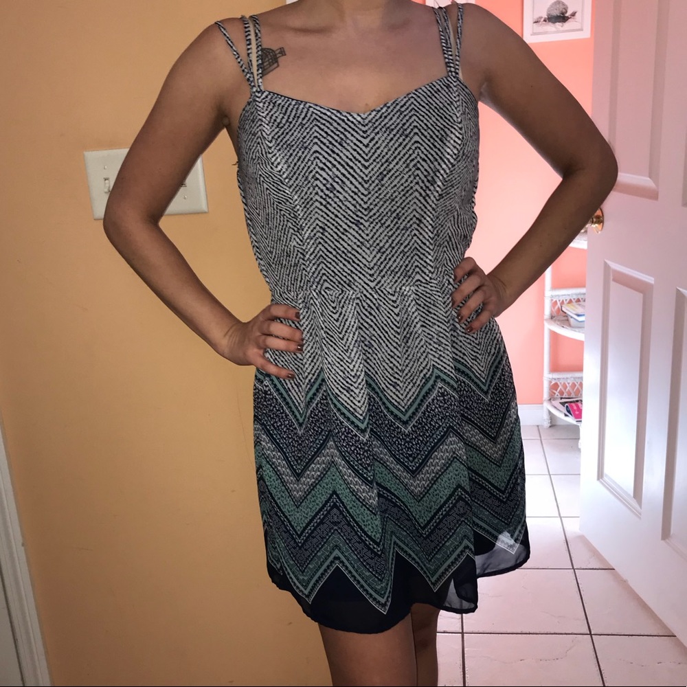 Skater Scarf Aztec Dress