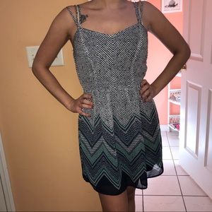 Skater Scarf Aztec Dress