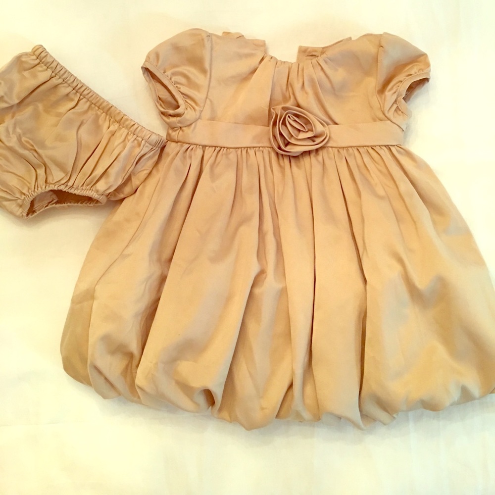 Janie and Jack gold bubble dress