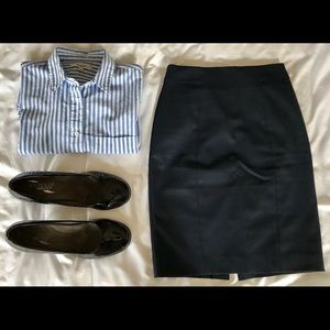 Like New Madewell Blue/White Stripped Shirt, XS