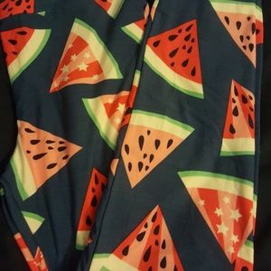 NWT OS lularoe watermelon leggings
