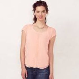 Women's LC Lauren Conrad Swiss Dot Top