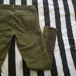 Paige army green skinnies